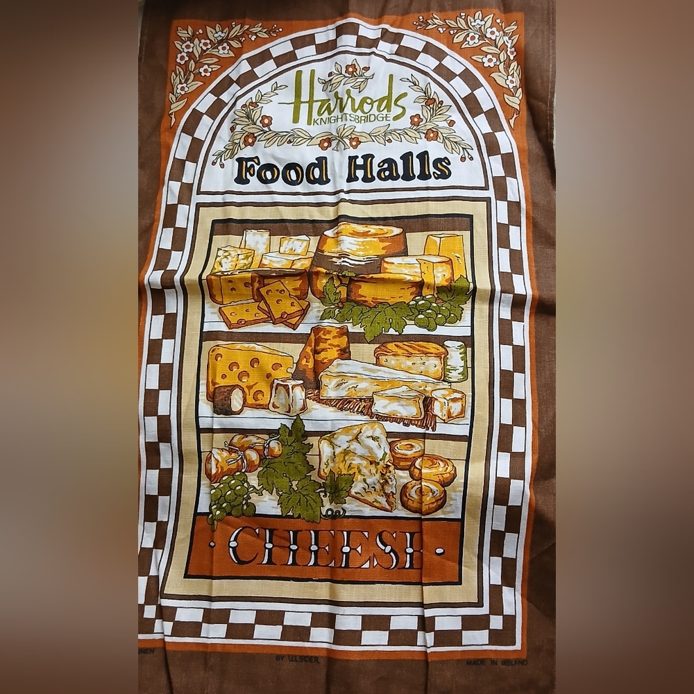 Harrods Food Halls Cheese Irish Linen By Ulscer EUC
